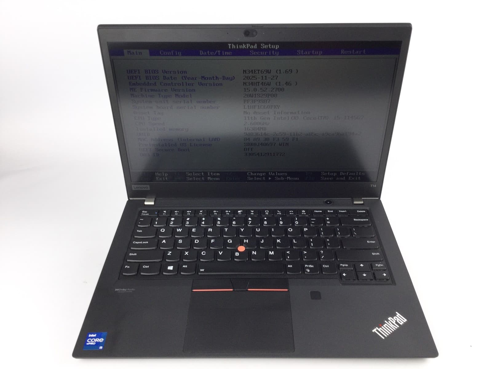 Laptop Lenovo — de gama alta, para trabajo profesional — 16GB RAM, 512GB SSD reacondicionada